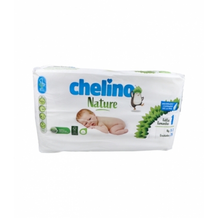 CHELINO NATURE 28 PAÑALES INFANTILES TALLA 1 (1-3 KG)
