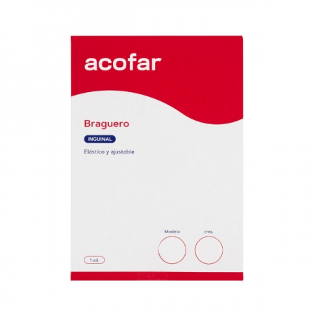 BRAGUERO INGUINAL IZQUIERDO ACOFAR 100 CM 1 UNIDAD