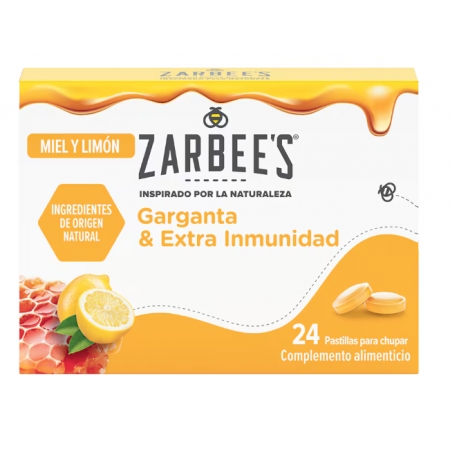 ZARBEES GARBANTA EXTRA INMUNIDAD 24 PASTILLAS CHUPAR