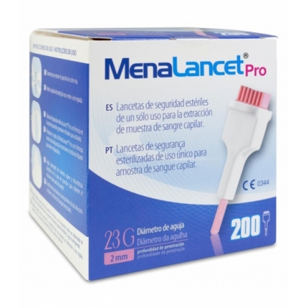 MENALANCET PRO 200 UNIDADES 23 G 2 MM