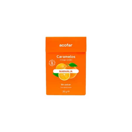 ACOFAR CARAMELOS SIN AZUCAR 1 ENVASE 35 G SABOR NARANJA