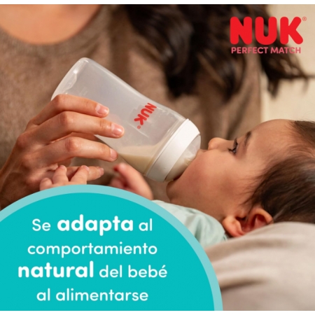 NUK PERFECT MATCH BIBERON TETINA SILICONA FLUJO XL +6 MESES 360 ML MONO