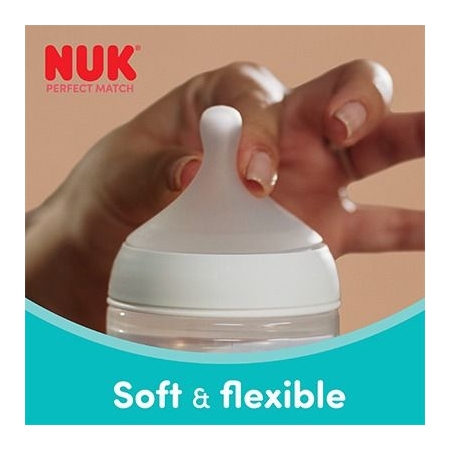 NUK PERFECT MATCH BIBERON PP TETINA DE SILICONA FLUJO S 150 ML ALGODON