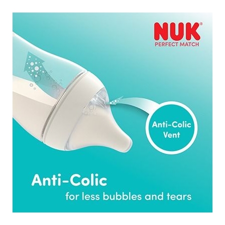 NUK PERFECT MATCH BIBERON PP TETINA SILICONA FLUJO S 150 ML HIPPO
