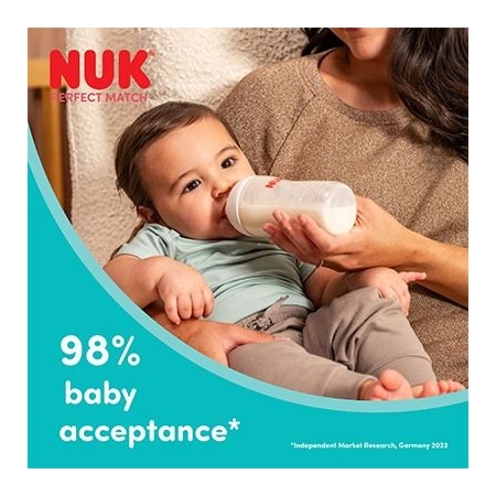 NUK PERFECT MATCH BIBERON PP SILICONA ENTRENA 1 UNIDAD 150 ML HIPPO