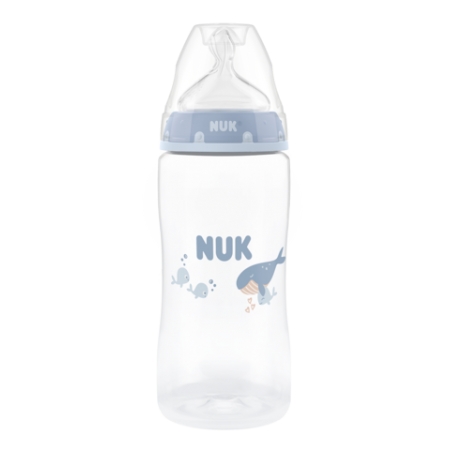 NUK FIRST CHOICE+ BIBERON 3 MESES TETINA DE SILICONA FLUJO M 300 ML COLORES SURTIDOS