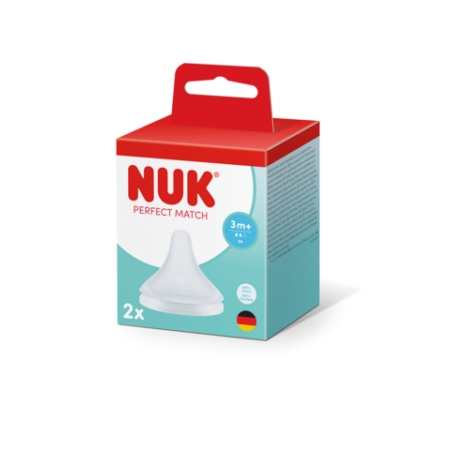 NUK PERFECT MATCH 2 TETINAS DE SILICONA ANTICOLICO FLUJO M