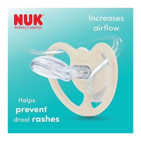 NUK PERFECT MATCH AIR NIGHT 1 CHUPETE DE SILICONA 0-6 MESES (BRILLA)