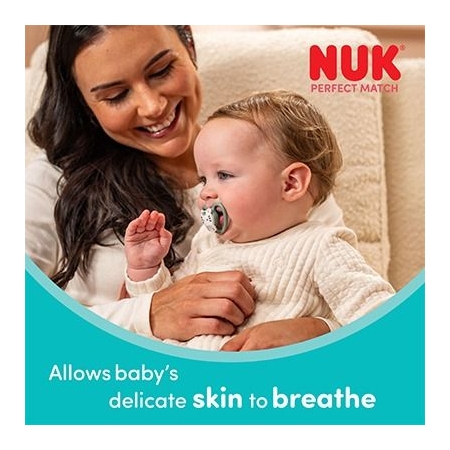 NUK PERFECT MATCH AIR NIGHT 1 CHUPETE DE SILICONA 18-36 MESES (BRILLA)