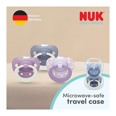 NUK FIRST CHOICE CLASSIC DAY & NIGHT 2 CHUPETES SILICONA 0 - 6 MESES