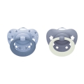 NUK FIRST CHOICE CLASSIC DAY & NIGHT 2 CHUPETES SILICONA 6-18 MESES