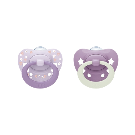 NUK FIRST CHOICE CLASSIC DAY & NIGHT 2 CHUPETES SILICONA 6-18 MESES