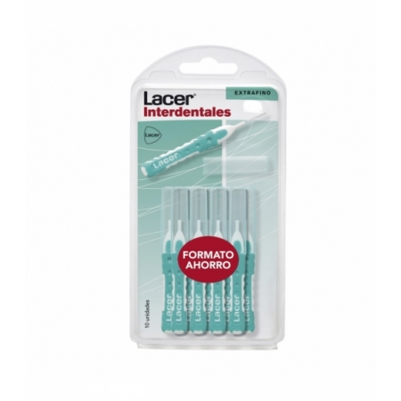 LACER 10 CEPILLOS INTERDENTALES EXTRAFINOS RECTOS