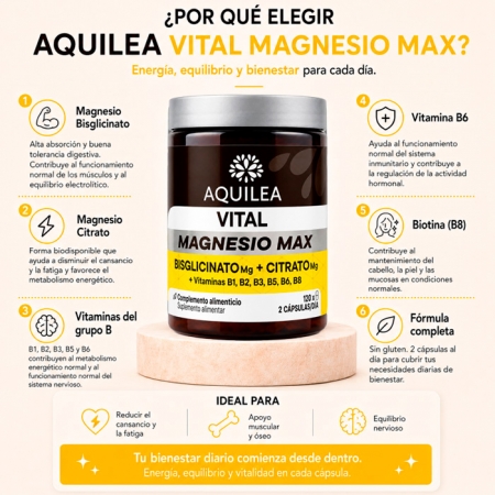AQUILEA VITAL MAGNESIO MAX 120 CAPSULAS