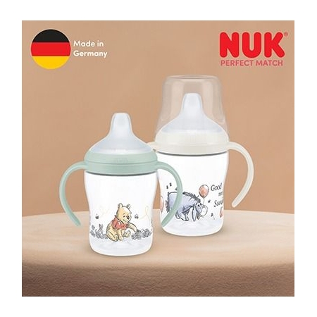 NUK BIBERON TAZA ENTRENA PP SILICONA PERFECT MATCH 150 ML WINNIE SURTIDO +6 MESES