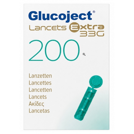 GLUCOJECT LANCETS EXTRA 30G 200 LANCETAS