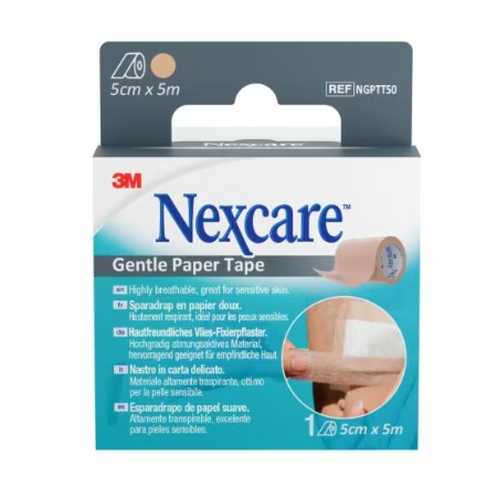 3M NEXCARE ESPARADRAPO HIPOALERGICO DE PAPEL 5 M X 5 CM COLOR CARNE