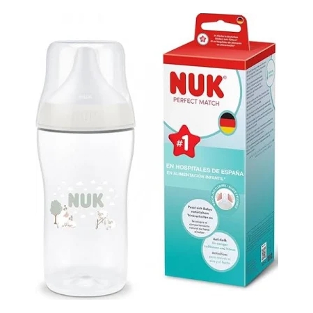 NUK PERFECT MATCH BIBERON PP TETINA DE SILICONA FLUJO M 260 ML OVEJA