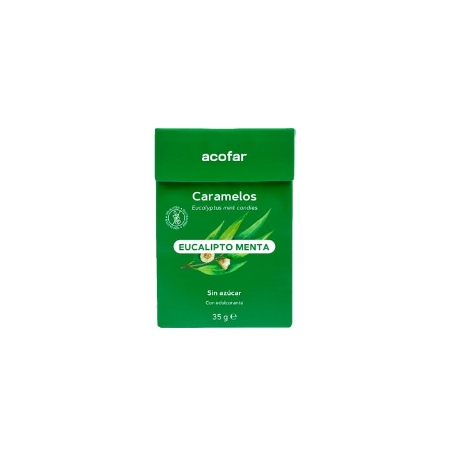 ACOFAR CARAMELOS SIN AZUCAR SABOR EUCALIPTUS MENTA1 ENVASE 35 G