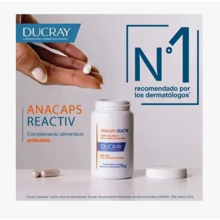 ANACAPS REACTIV CABELLO Y UÑAS DUCRAY 3 ENVASES 30 CAPSULAS