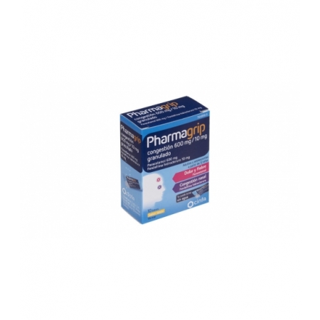 PHARMAGRIP CONGESTION 600/10 MG 10 SOBRES GRANULADO
