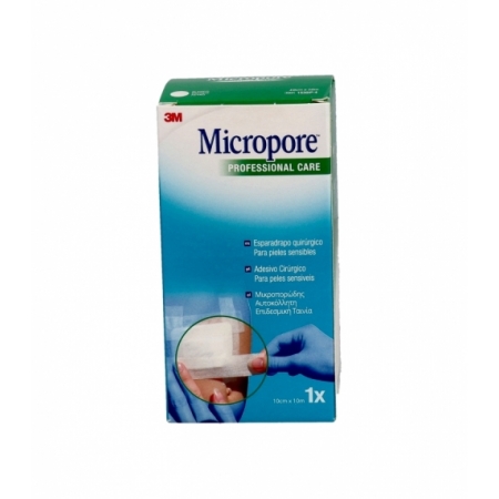 MICROPORE ESPARADRAPO HIPOALERGICO PAPEL 10 M X 10 CM COLOR BLANCO