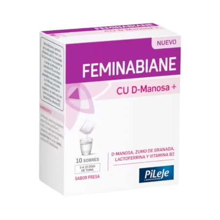 FEMINABIANE CU D-MANOSA + 10 SOBRES SABOR FRESA