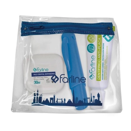 FARLINE KIT CEPILLO VIAJE (PASTA 30 ML + HILO 30 M + CEPILLO PLEGABLE)