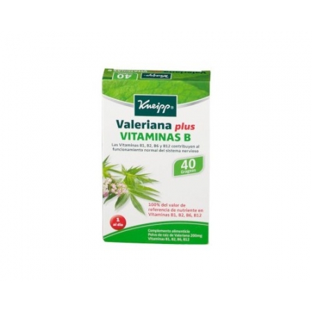 VALERIANA PLUS VITAMINA B KNEIPP 40 GRAGEAS -BAJA-