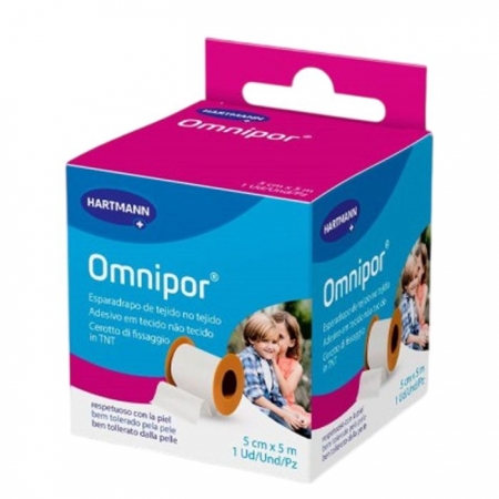 OMNIPOR ESPARADRAPO DE PAPEL HIPOALERGICO 5 CM X 5 M