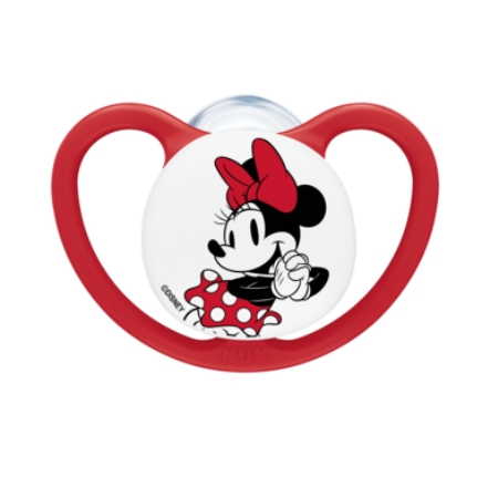 NUK PERFECT MATCH AIR  MICKEY 2 CHUPETES SILICONA 0 - 6 MESES ROJO/ GRIS