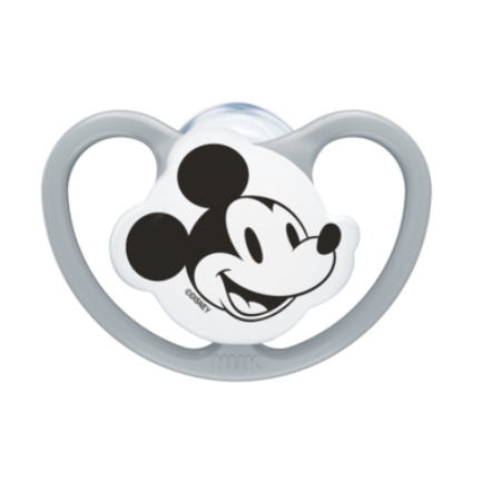 NUK PERFECT MATCH AIR  MICKEY 2 CHUPETES SILICONA 0 - 6 MESES ROJO/ GRIS