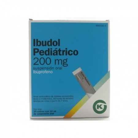 IBUDOL PEDIATRICO 200 MG 20 SOBRES SUSPENSION ORAL 10 ML
