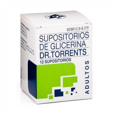 DR TORRENTS 12 SUPOSITORIOS GLICERINA ADULTOS 3.27 G (BOTE)