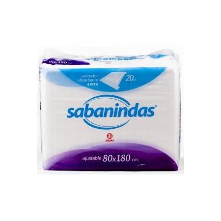 SABANINDAS Protector absorbente Ajustable Extra 80x180 cm. 20 unid.