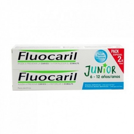 FLUOCARIL JUNIOR 6-13 AÑOS GEL 2 X 75 ML BUBBLE