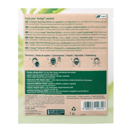 KNEIPP SHEET MASK CHILL OUT 1 U -BAJA-