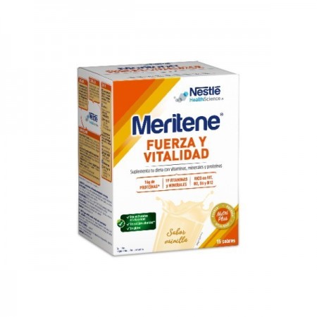 MERITENE FUERZA Y VITALIDAD 15 SOBRES SABOR VAINILLA