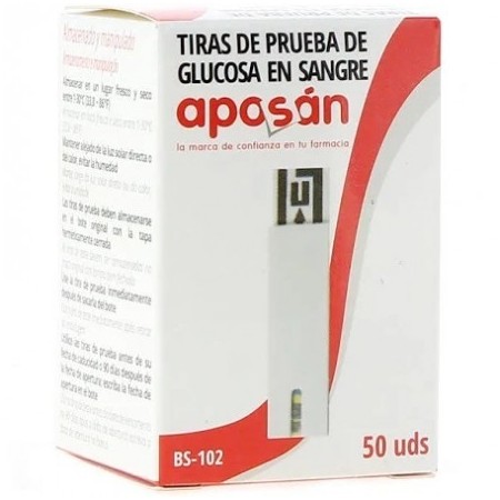 APOSAN 50 TIRAS REACTIVAS GLUCEMIA (PARA USAR CON EL GLUCOMETRO BG-102)