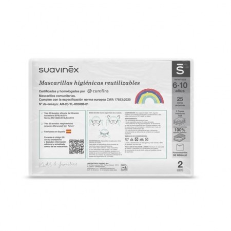 MASCARILLAS SUAVINEX 6-10 AÑOS DINOS