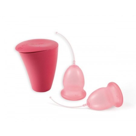 ENNA CYCLE COPA MENSTRUAL PACK 2 UNIDADES T- M + CAJA ESTERILIZADORA