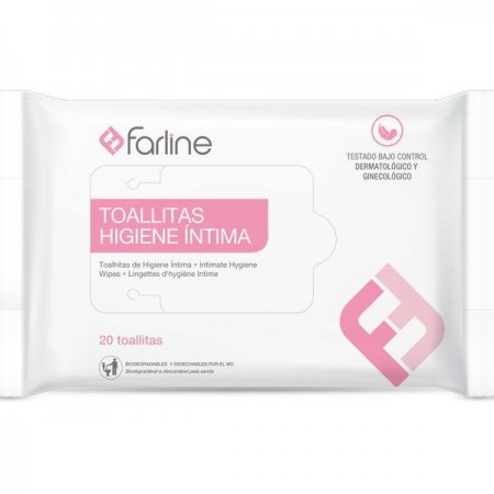 FARLINE 20 TOALLITAS HIGIENE INTIMA -BAJA-