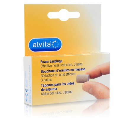 ALVITA 3 PARES DE TAPONES OIDOS DE ESPUMA